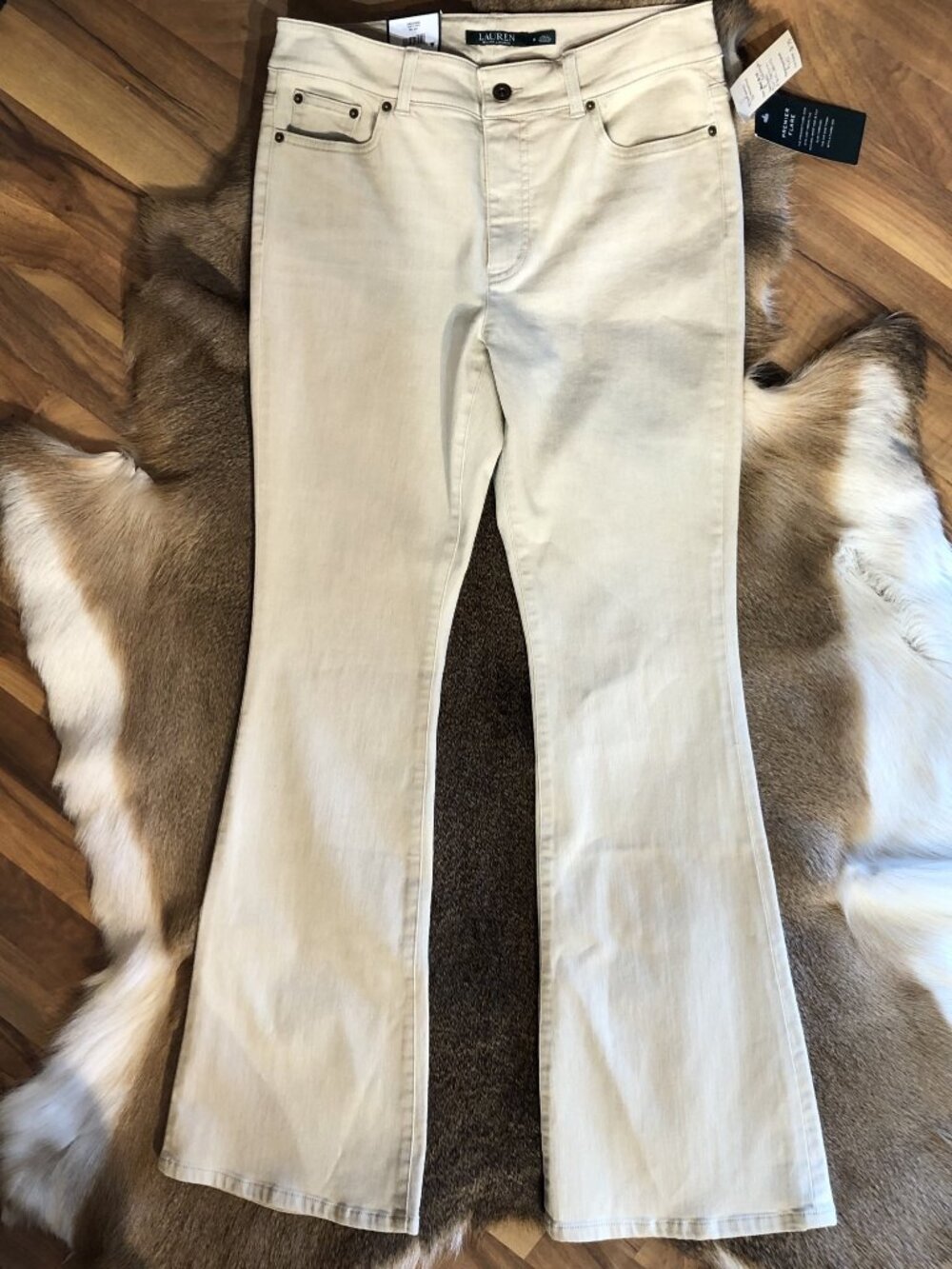 Ralph Lauren Flare / bootleg  beige / tan jeans